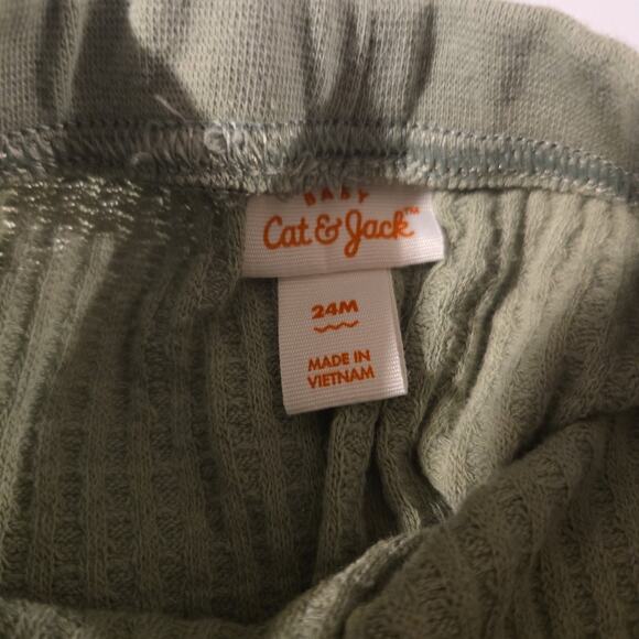 Cat & Jack Waffle Knit Sweatpants Set 24mos - Picture 4 of 5